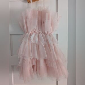 Audrey Parks + Francesca's Girls Pink Tulle Dress